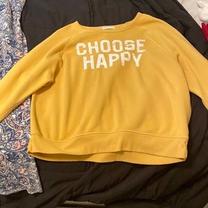 Sweater that says Choose Happy